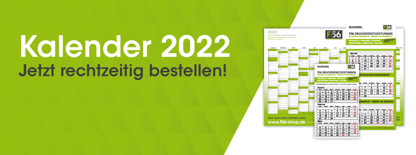 Bedruckter Kalender 2022